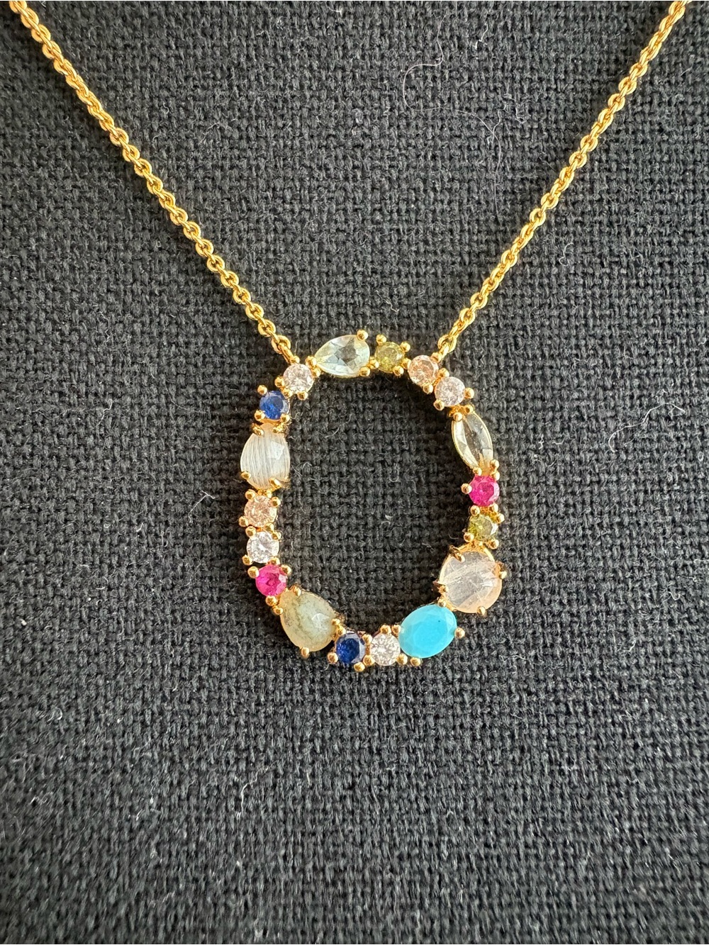 Local Eclectic Colorful Monogram Pendant